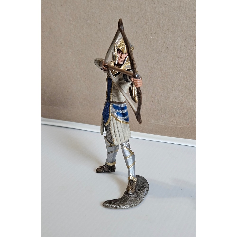 Schleich Bayala Elf Archer Figure 2012 Silver Gold Blue Armor Fantasy Toy